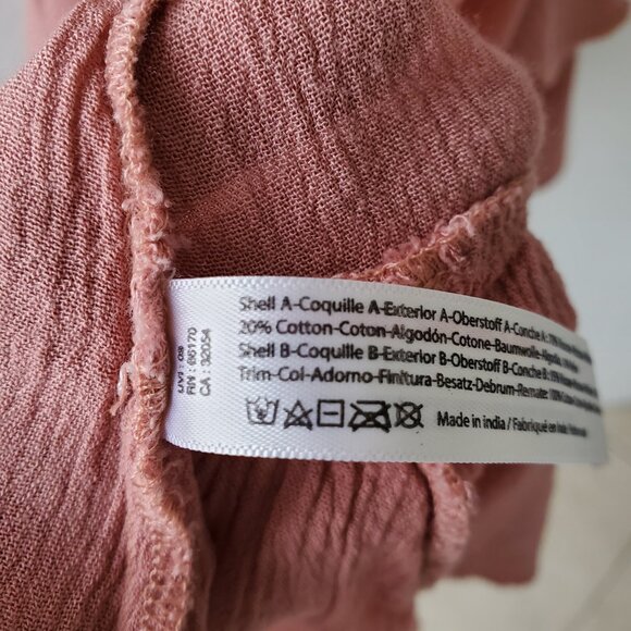 Free People One Adella Slip Dress Rose Pink Boho Lace Crochet Lacey XS - Picture 13 of 16